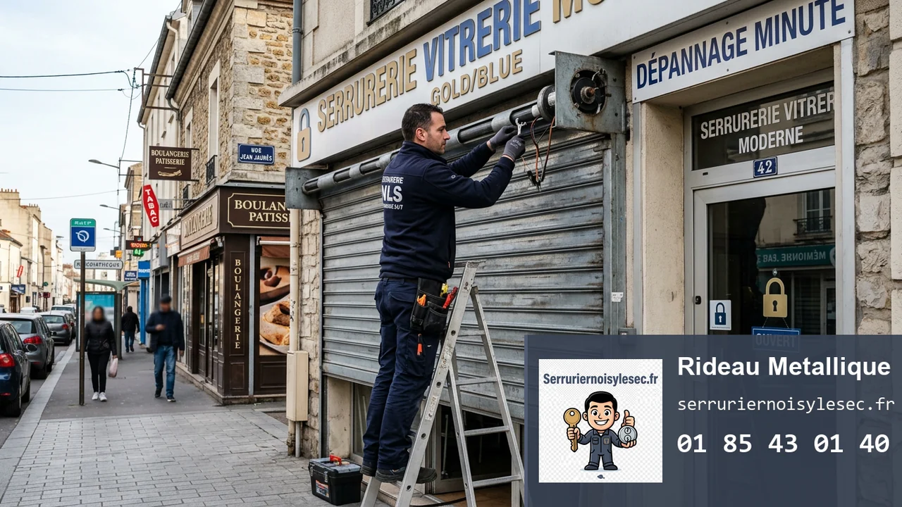 Rideau métallique en panne à Noisy-le-Sec : causes, dépannage et prix